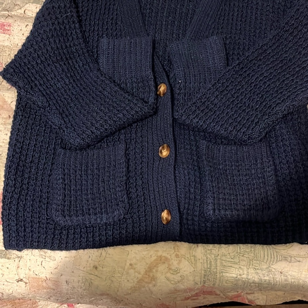 a.n.a Deep Blue Knit Sweater